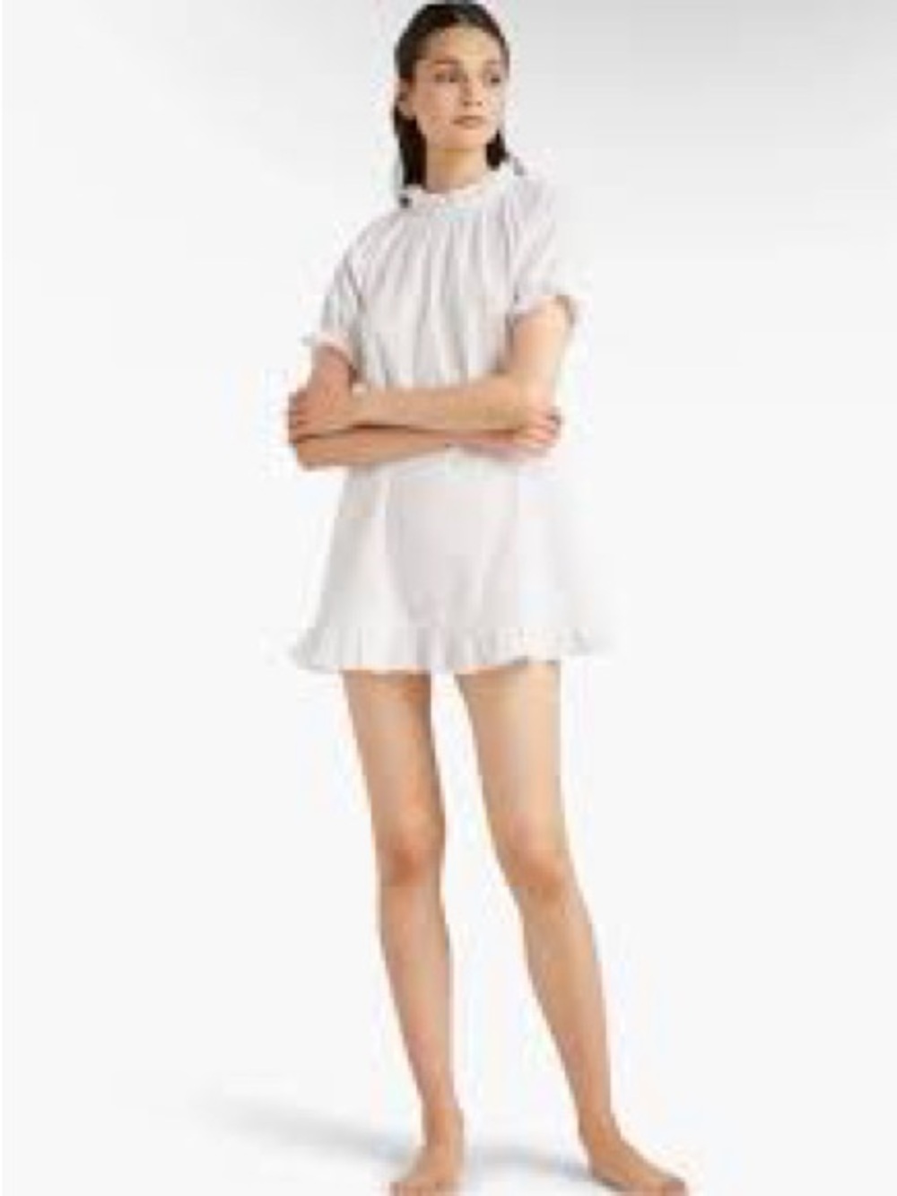 NWT Hill House Katherine Nap Dress in Swiss White Dot Sz L
